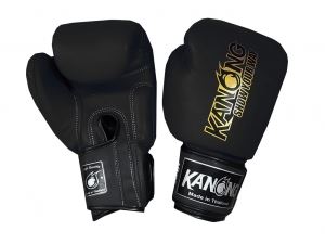Kanong Kick Boxing Gloves : "Simple" Black Kanong Kick Boxing Gloves : "Simple" Black