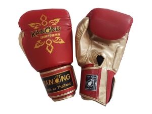 Kanong Muay Thai Boxing Gloves : "Thai Power" Red/Gold Kanong Muay Thai Boxing Gloves : "Thai Power" Red/Gold