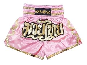 Kanong Pink Muay Thai Kick Boxing Shorts : KNS-121-Pink Kanong Pink Muay Thai Kick Boxing Shorts : KNS-121-Pink
