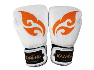 Kanong Microfiber Boxing Gloves : Thai Wing White Kanong Microfiber Boxing Gloves : Thai Wing White