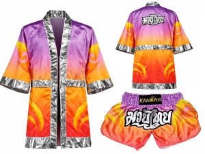 Customize Muay Thai Gown and Muay Thai Short Set : SET-509 Customize Muay Thai Gown and Muay Thai Short Set : SET-509