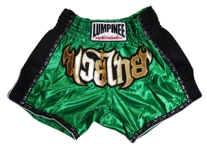 Lumpinee Retro Muay Thai Shorts : LUMRTO-003-DarkGreen Lumpinee Retro Muay Thai Shorts : LUMRTO-003-DarkGreen