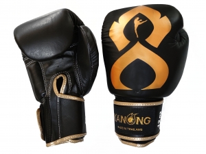 Kanong Real Leather Boxing Gloves : Black/Gold Kanong Real Leather Boxing Gloves : Black/Gold